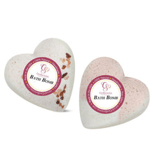 Load image into Gallery viewer, 2 XL Heart Shaped Bath Bombs!, Handmade, all Natural, Organic, Moisturizing, fizzy. With Shea, Cocoa Butter