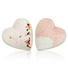 Load image into Gallery viewer, 2 XL Heart Shaped Bath Bombs!, Handmade, all Natural, Organic, Moisturizing, fizzy. With Shea, Cocoa Butter